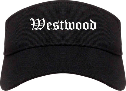 Westwood New Jersey NJ Old English Mens Visor Cap Hat Black