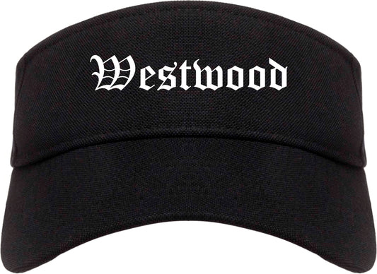 Westwood New Jersey NJ Old English Mens Visor Cap Hat Black