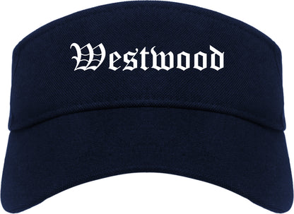 Westwood New Jersey NJ Old English Mens Visor Cap Hat Navy Blue