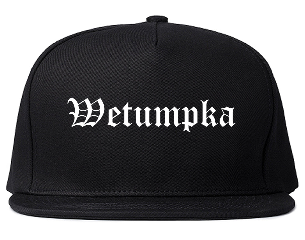 Wetumpka Alabama AL Old English Mens Snapback Hat Black