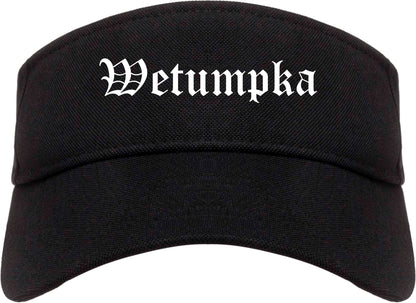 Wetumpka Alabama AL Old English Mens Visor Cap Hat Black