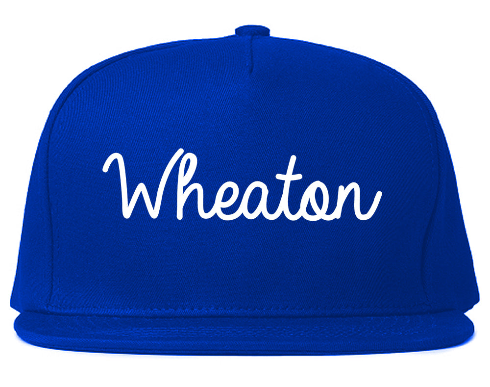 Wheaton Illinois IL Script Mens Snapback Hat Royal Blue