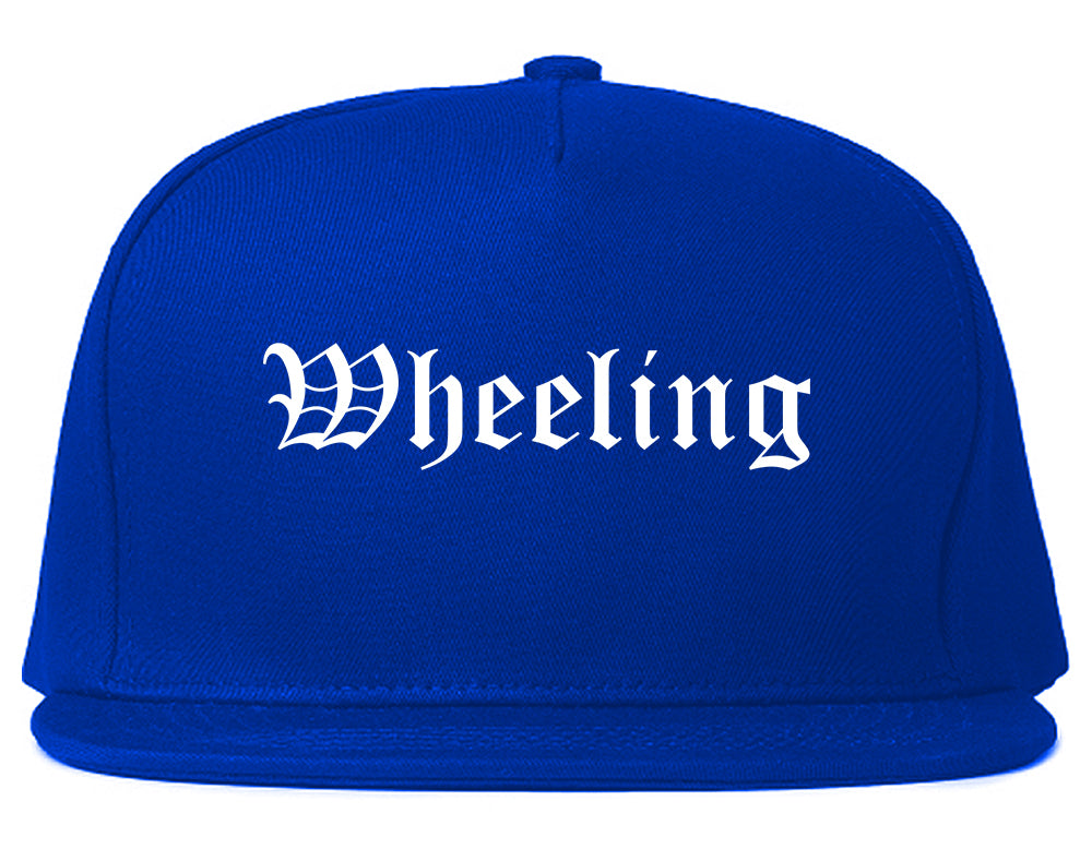 Wheeling Illinois IL Old English Mens Snapback Hat Royal Blue