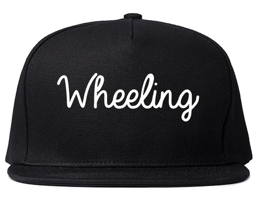 Wheeling Illinois IL Script Mens Snapback Hat Black
