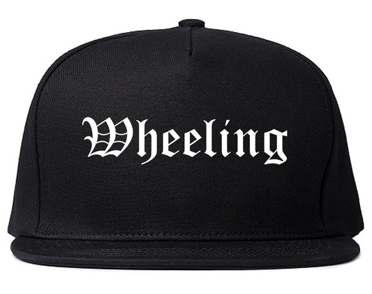 Wheeling West Virginia WV Old English Mens Snapback Hat Black