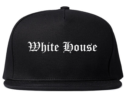 White House Tennessee TN Old English Mens Snapback Hat Black