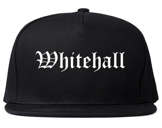Whitehall Ohio OH Old English Mens Snapback Hat Black