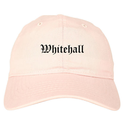 Whitehall Pennsylvania PA Old English Mens Dad Hat Baseball Cap Pink