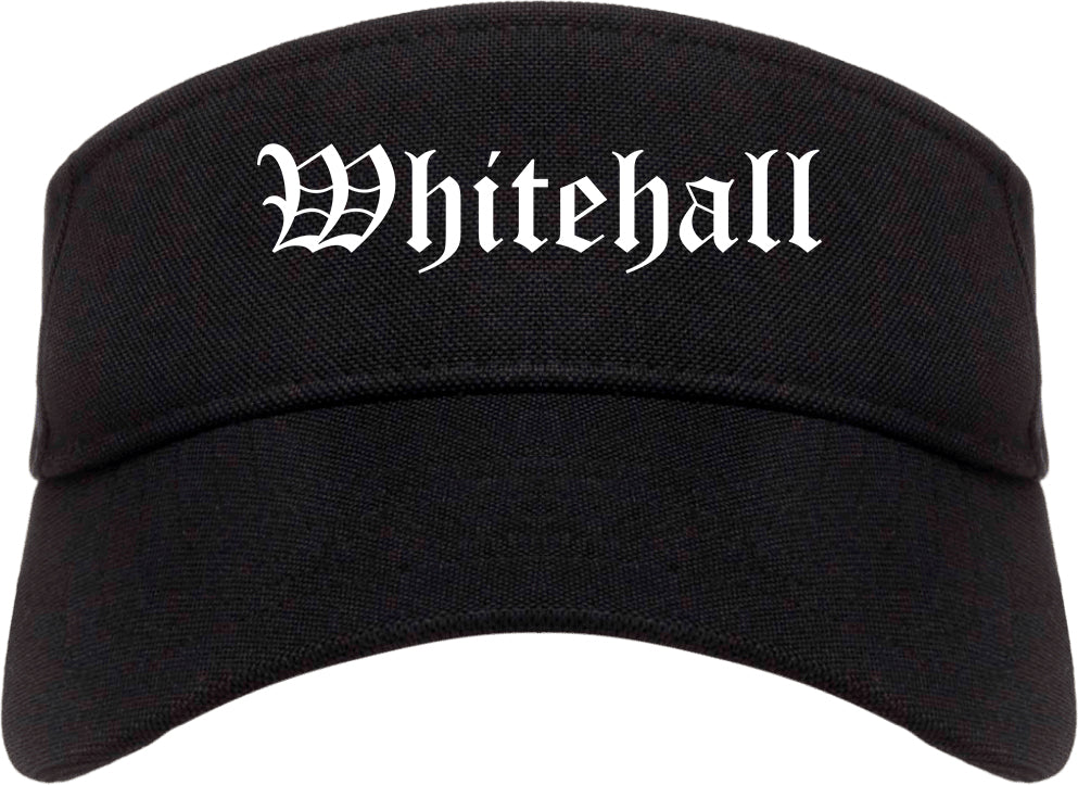 Whitehall Pennsylvania PA Old English Mens Visor Cap Hat Black
