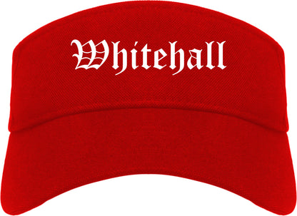 Whitehall Pennsylvania PA Old English Mens Visor Cap Hat Red