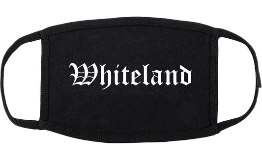 Whiteland Indiana IN Old English Cotton Face Mask Black