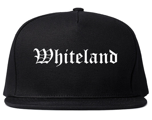 Whiteland Indiana IN Old English Mens Snapback Hat Black