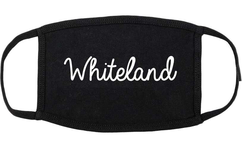 Whiteland Indiana IN Script Cotton Face Mask Black