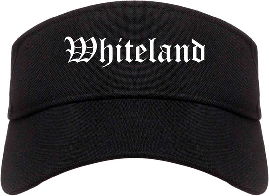 Whiteland Indiana IN Old English Mens Visor Cap Hat Black