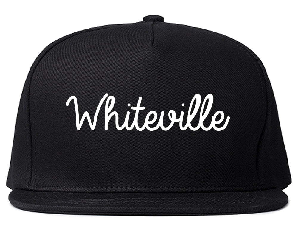 Whiteville North Carolina NC Script Mens Snapback Hat Black