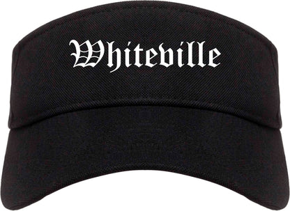 Whiteville North Carolina NC Old English Mens Visor Cap Hat Black