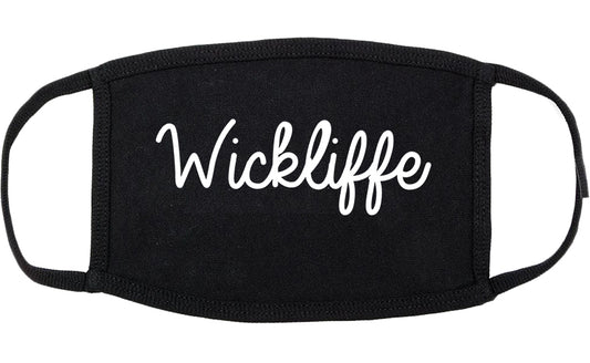 Wickliffe Ohio OH Script Cotton Face Mask Black