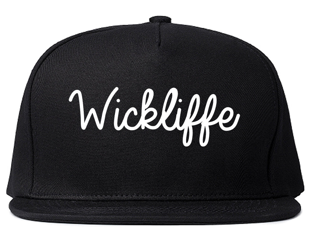Wickliffe Ohio OH Script Mens Snapback Hat Black
