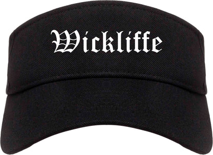 Wickliffe Ohio OH Old English Mens Visor Cap Hat Black