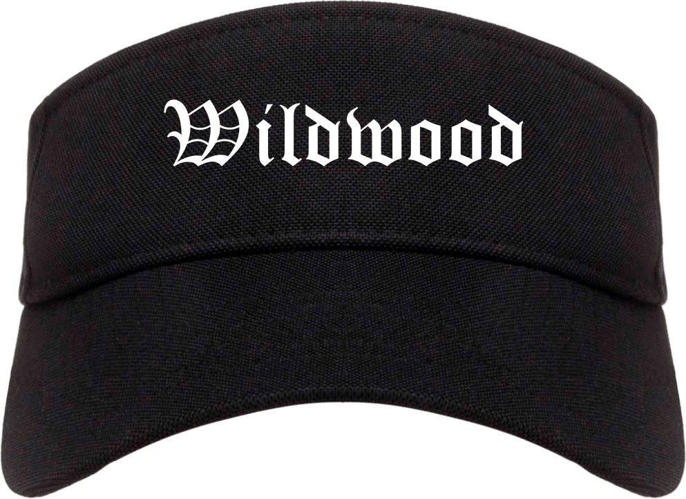 Wildwood Missouri MO Old English Mens Visor Cap Hat Black