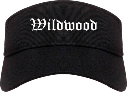 Wildwood Missouri MO Old English Mens Visor Cap Hat Black