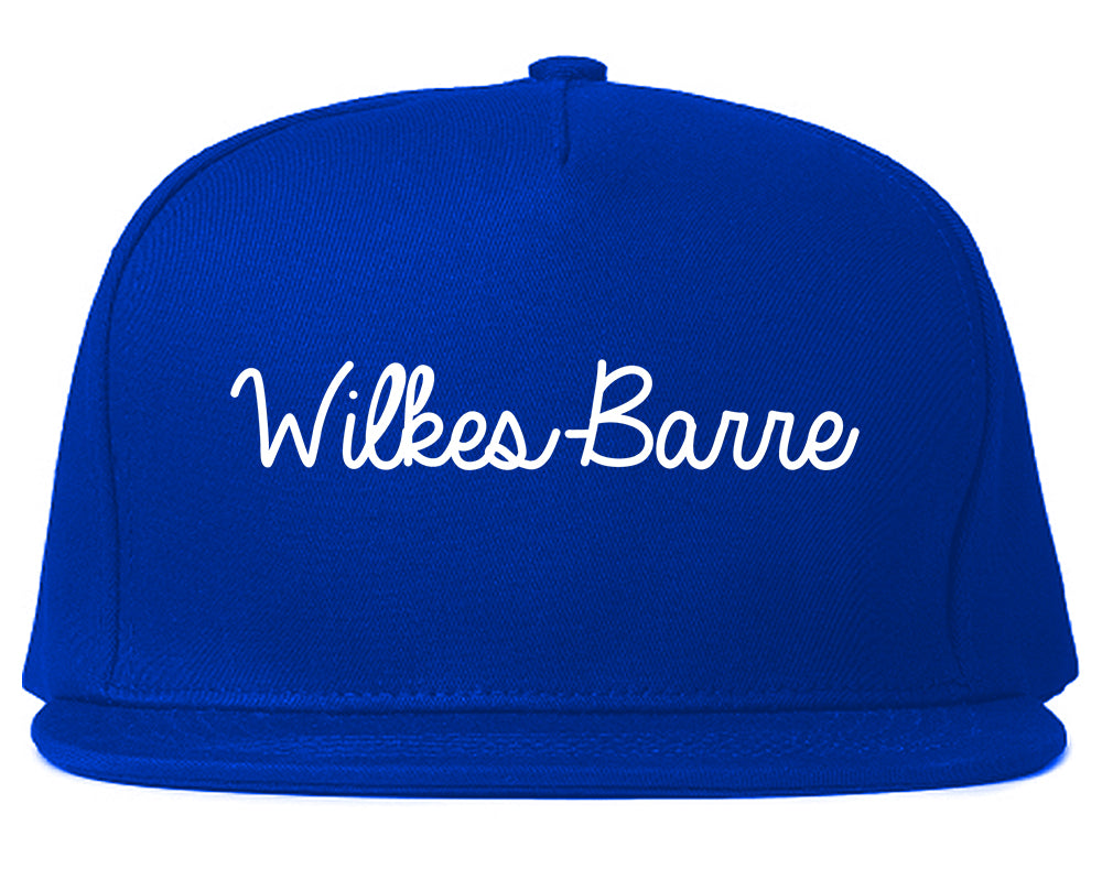 Wilkes Barre Pennsylvania PA Script Mens Snapback Hat Royal Blue