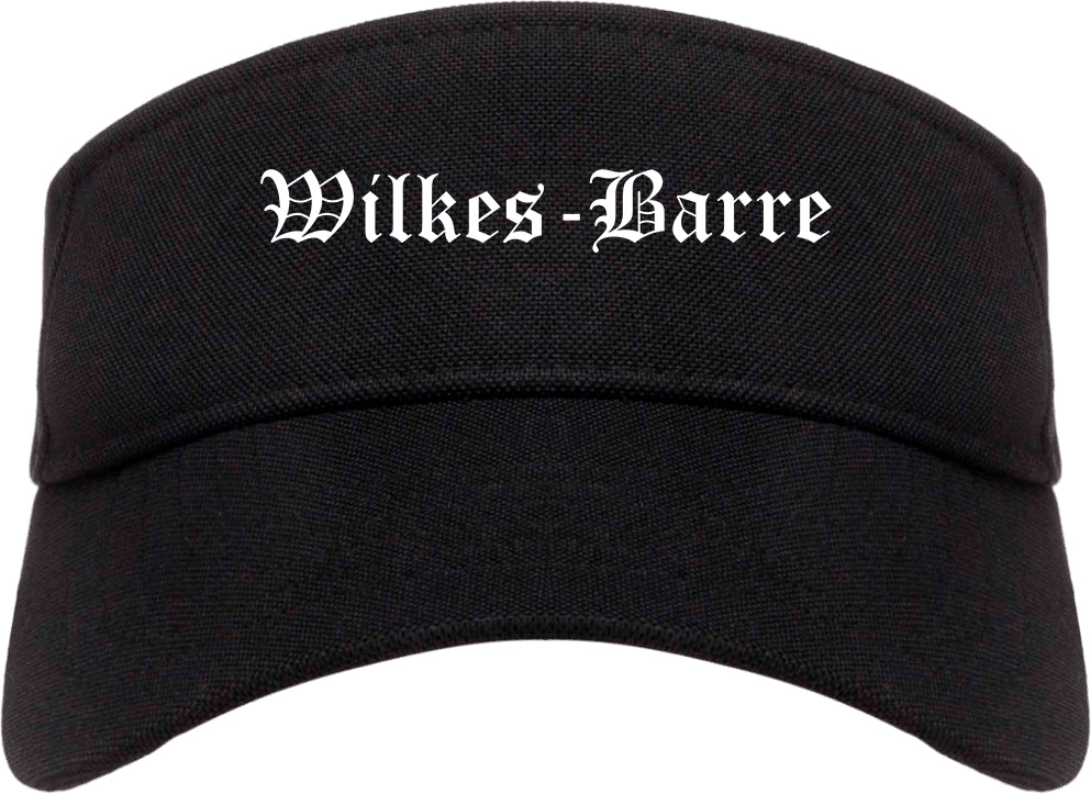 Wilkes Barre Pennsylvania PA Old English Mens Visor Cap Hat Black