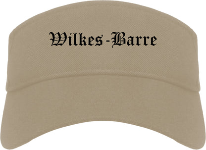 Wilkes Barre Pennsylvania PA Old English Mens Visor Cap Hat Khaki