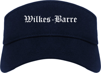 Wilkes Barre Pennsylvania PA Old English Mens Visor Cap Hat Navy Blue