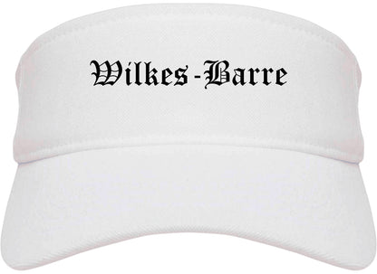 Wilkes Barre Pennsylvania PA Old English Mens Visor Cap Hat White