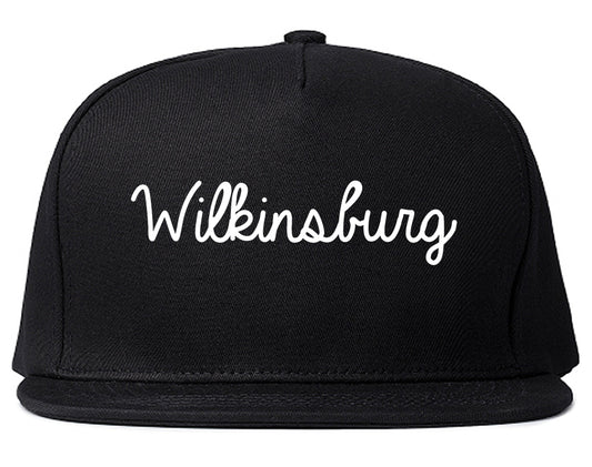 Wilkinsburg Pennsylvania PA Script Mens Snapback Hat Black