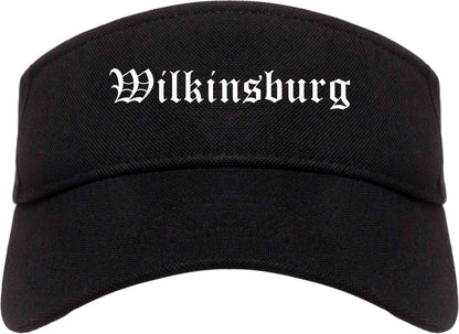 Wilkinsburg Pennsylvania PA Old English Mens Visor Cap Hat Black