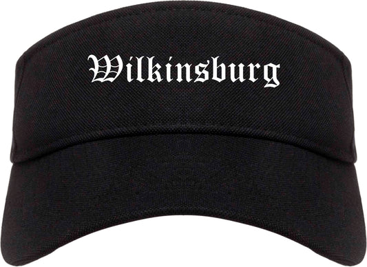 Wilkinsburg Pennsylvania PA Old English Mens Visor Cap Hat Black