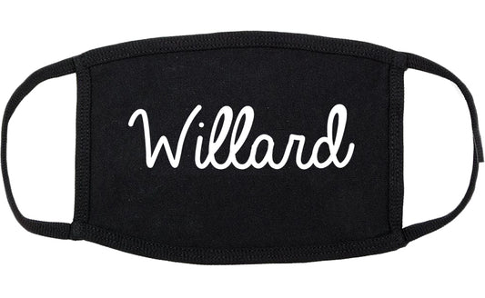 Willard Ohio OH Script Cotton Face Mask Black