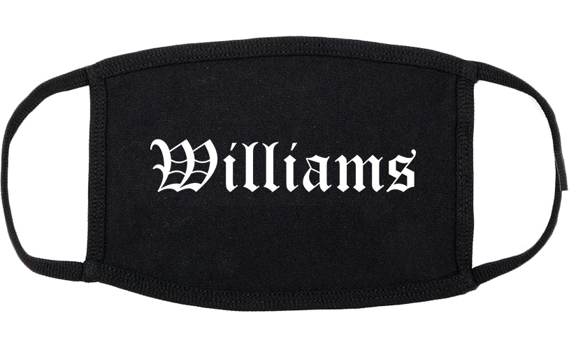 Williams California CA Old English Cotton Face Mask Black