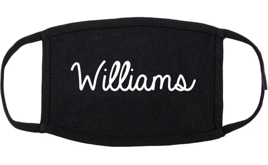 Williams California CA Script Cotton Face Mask Black