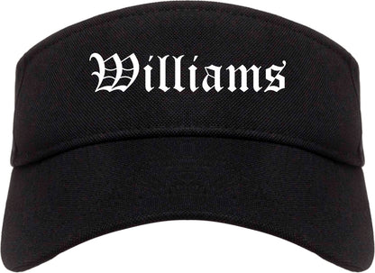 Williams California CA Old English Mens Visor Cap Hat Black
