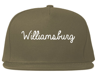 Williamsburg Kentucky KY Script Mens Snapback Hat Grey