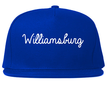 Williamsburg Kentucky KY Script Mens Snapback Hat Royal Blue