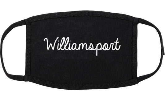Williamsport Pennsylvania PA Script Cotton Face Mask Black