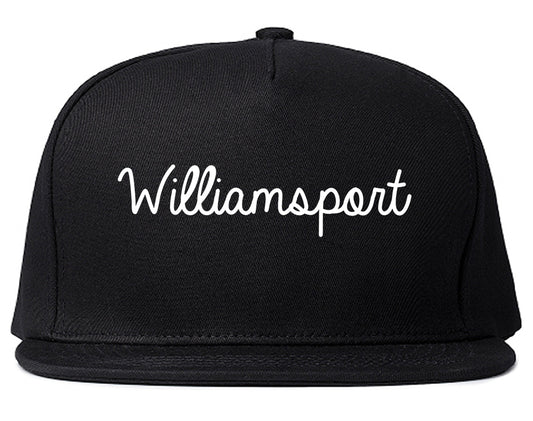 Williamsport Pennsylvania PA Script Mens Snapback Hat Black