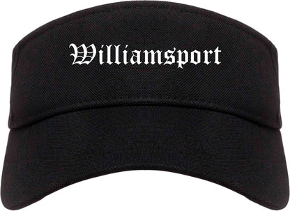 Williamsport Pennsylvania PA Old English Mens Visor Cap Hat Black