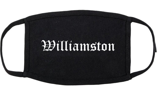 Williamston North Carolina NC Old English Cotton Face Mask Black