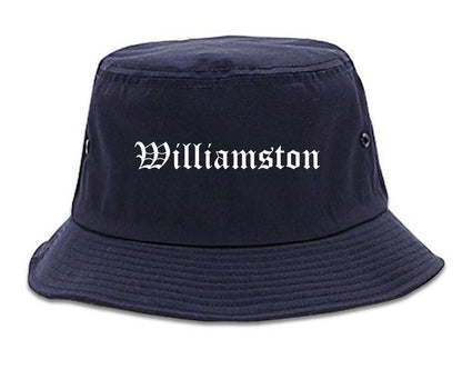 Williamston North Carolina NC Old English Mens Bucket Hat Navy Blue