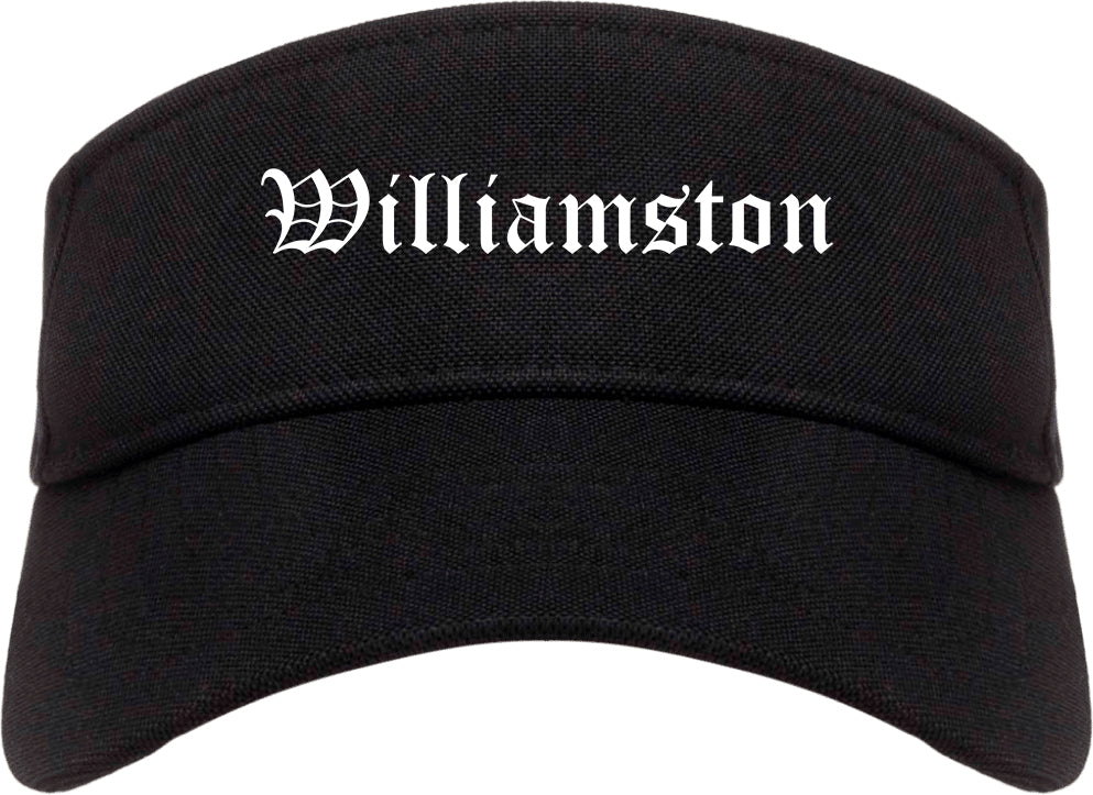 Williamston North Carolina NC Old English Mens Visor Cap Hat Black