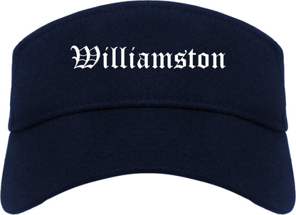 Williamston North Carolina NC Old English Mens Visor Cap Hat Navy Blue