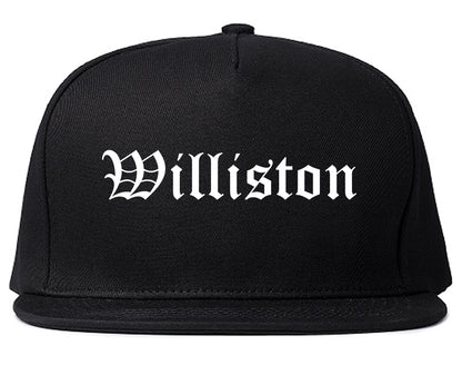 Williston North Dakota ND Old English Mens Snapback Hat Black