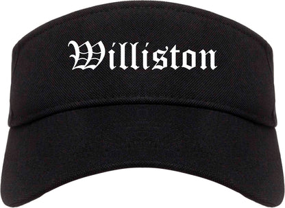 Williston North Dakota ND Old English Mens Visor Cap Hat Black