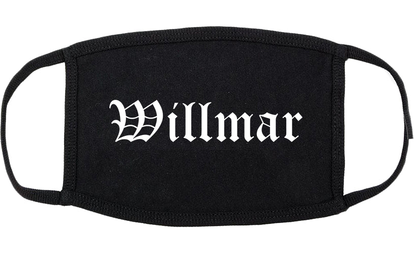 Willmar Minnesota MN Old English Cotton Face Mask Black