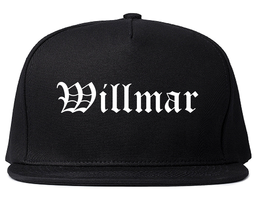 Willmar Minnesota MN Old English Mens Snapback Hat Black